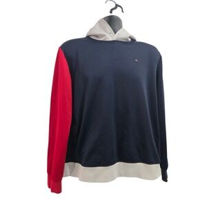 Tommy Hilfiger Men's Colorblock Hoodie - Navy/Red/White - Size Large